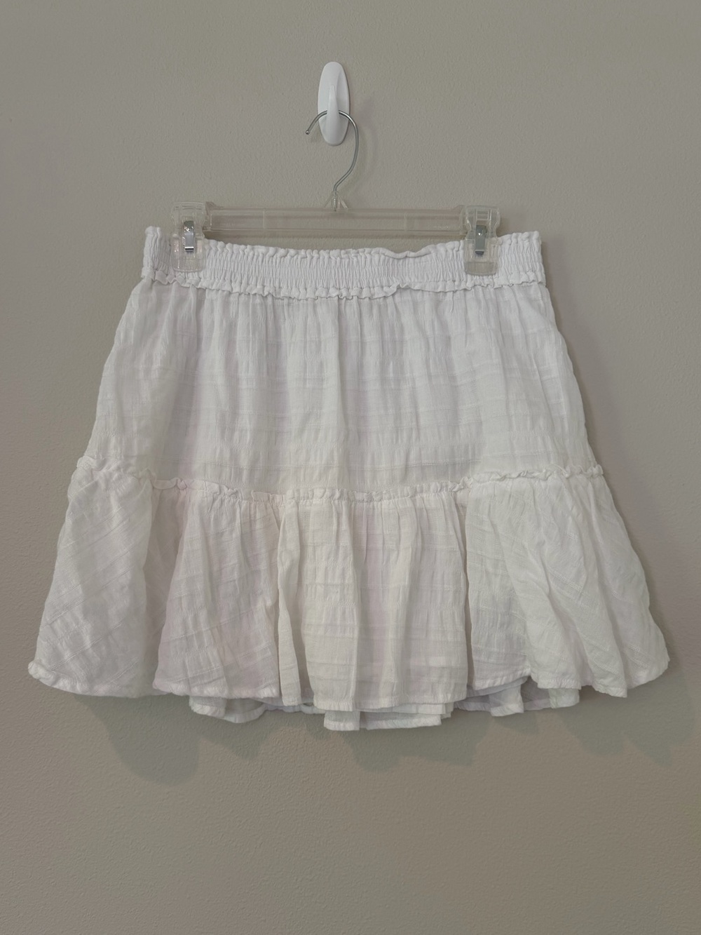 Caslon White Gauzy Tiered Skirt